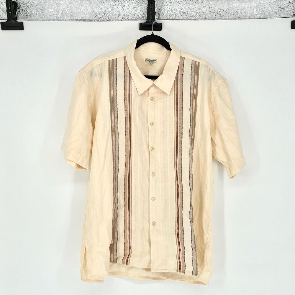 Indigenous One Weave Ivory Handwoven Organic Cotton Button Up Shirt - Mens XL